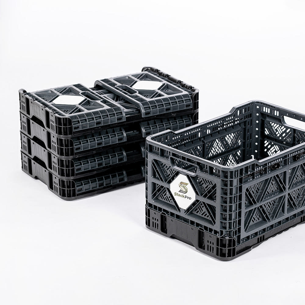 StackPro 48L Collapsible Storage Crate – Folding Type
