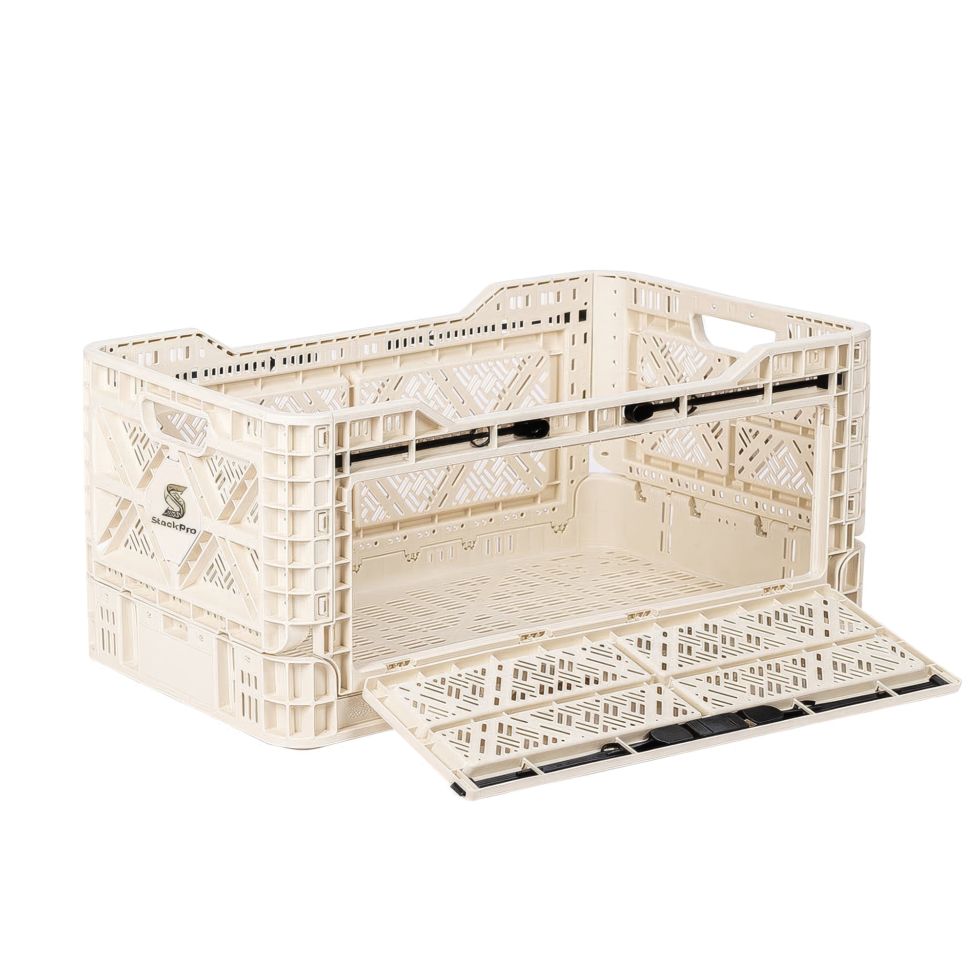 StackPro 90L Collapsible Storage Crate – Front Access Type