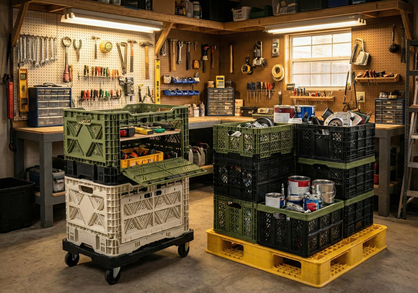 Pro Stack Storage Cart StackPro | Heavy-Duty Collapsible Crates & Modular Storage