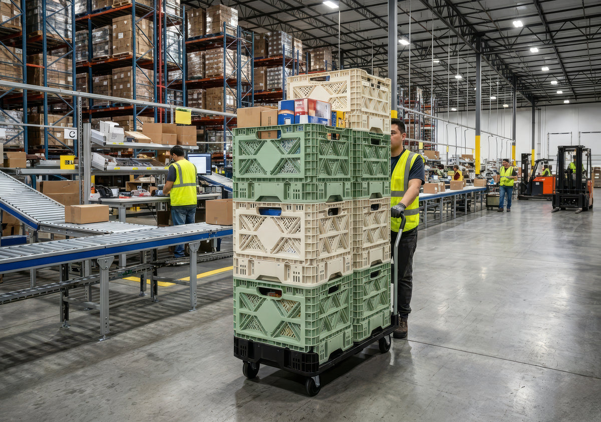Pro Stack Storage Cart StackPro | Heavy-Duty Collapsible Crates & Modular Storage