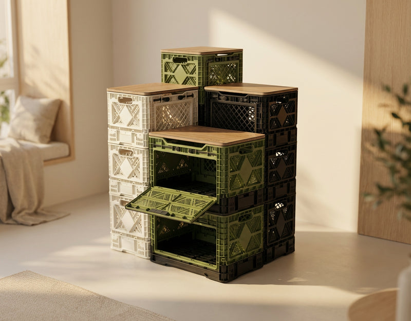 Pro Stack Storage Cart StackPro | Heavy-Duty Collapsible Crates & Modular Storage