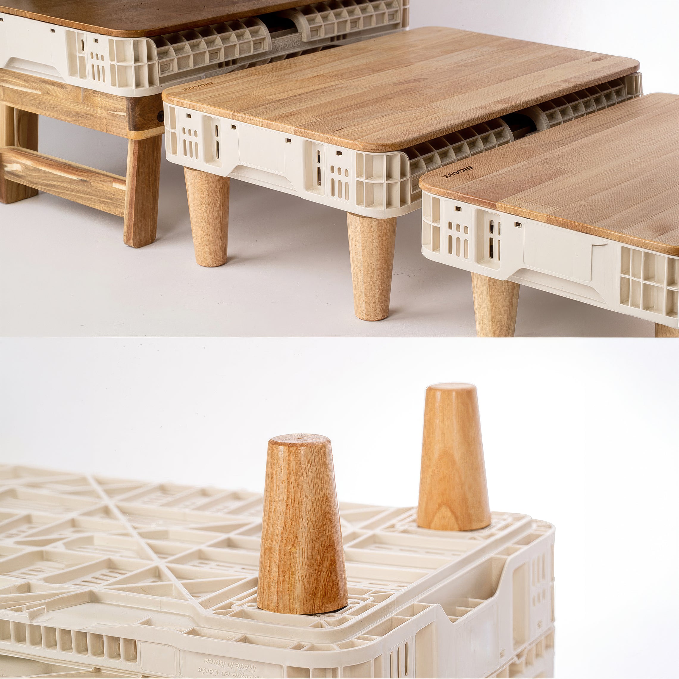 StackPro Wooden Leg Set (48L / 90L) – 4 Piece Set