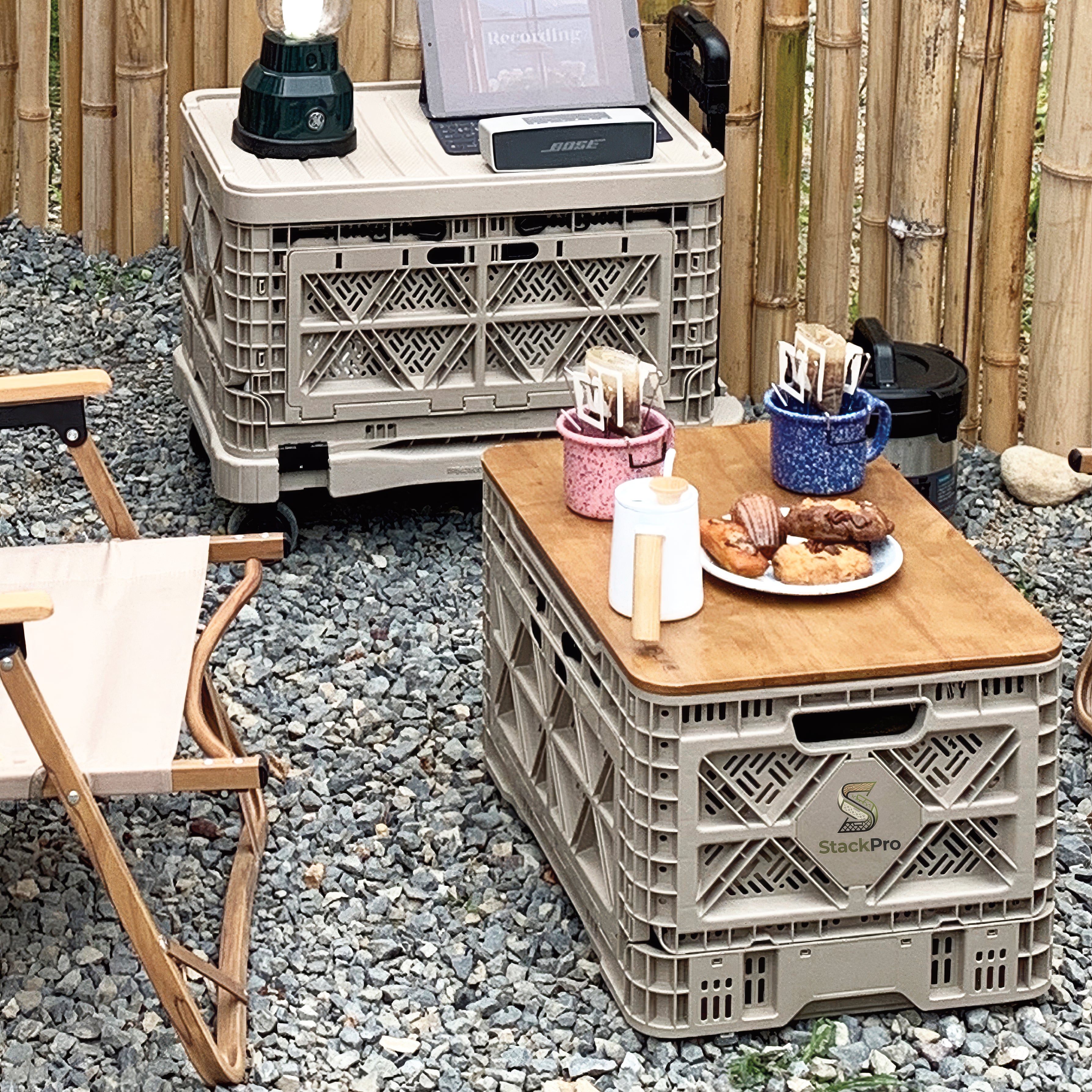 StackPro Premium Rubberwood Tabletop (25L / 48L / 90L)